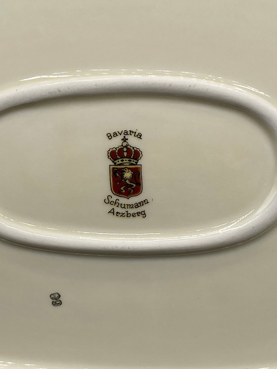 Grande piatto da portata in porcellana bavarese – Schumann Arzberg – Decorazione floreale – Oggetti decorativi (photo 5 of 6)