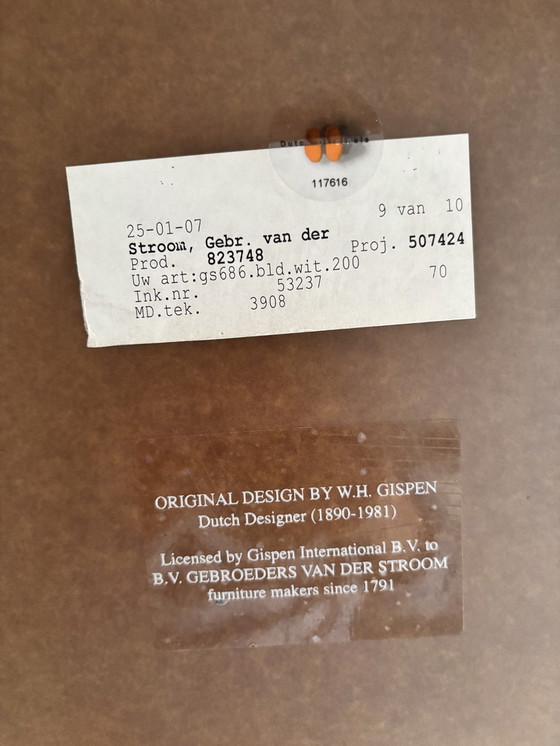 Image 1 of Complete Gispen vintage design '07 table + 6 chairs