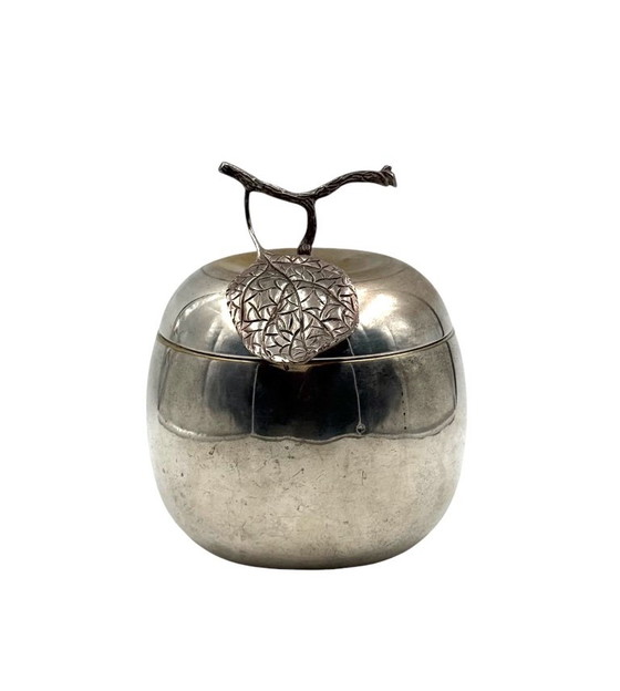 Modern Silver-Plated Apple Wine Cooler / Ice Bucket, Teghini Firenze Italy 1970s – Decorative Objects, Metal (photo 7 of 12)