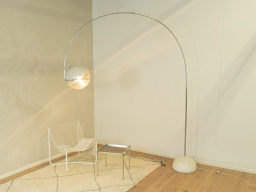 1960er FOCUS Bogenlampe, Fabio Lenci, Guzzini, Vintage