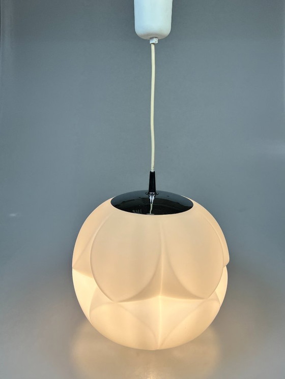 Image 1 of Vintage Opaline Hanglamp, Peill & Putzler Artichoke, 1970's