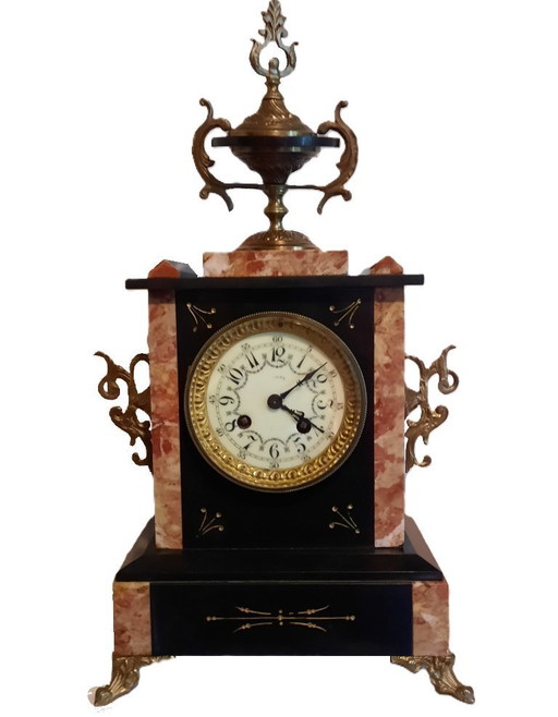 Napoleon III clock, uranium enamel dial