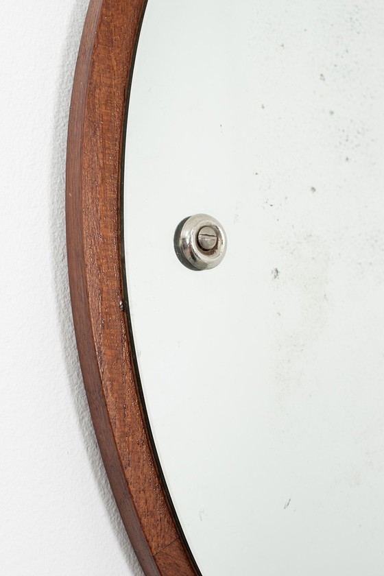 Image 1 of Round teak mirror