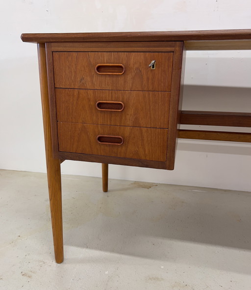 Danish Teak & Oak Desk, 1960s.