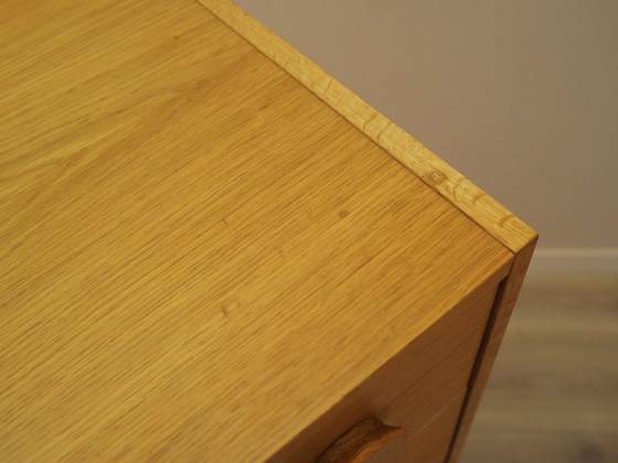 Danish chest of drawers in ash veneer, six drawers, 1970s, Wood, Yellow (photo 9 of 15)