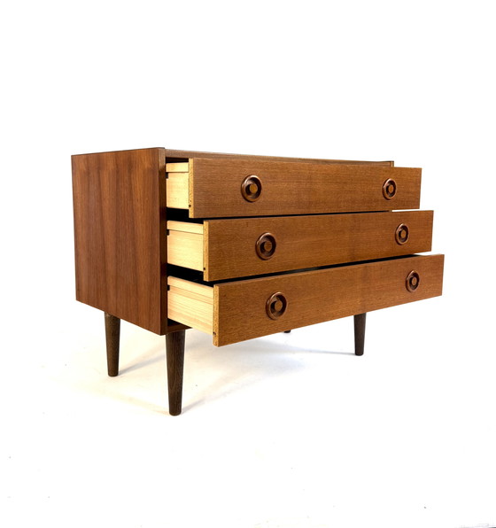 Image 1 of Vintage Deense teakhouten ladekast ‘60