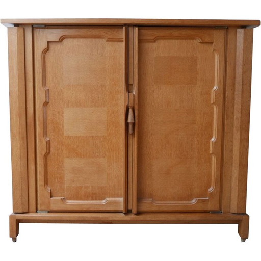 Mueble vintage de roble modelo Bouvine de Guillerme y Chambron, Francia, 1960