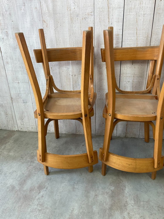Set van 6 Baumann bistrostoelen – Eetkamerstoelen, Wood (photo 11 of 15)