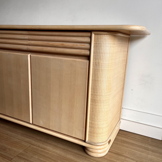 Image 1 of Buffet et commode en rotin de design italien