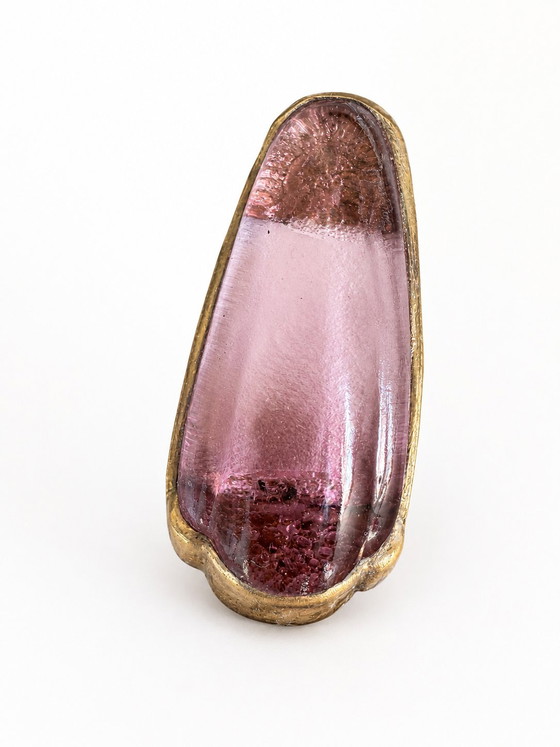 Image 1 of Carlo Nason for Aureliano Toso Murano Glass Table Lamp with Amethyst Details