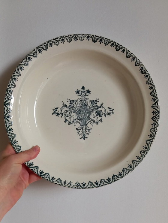 Image 1 of "Alhambra" ironstone earthenware service from Salins