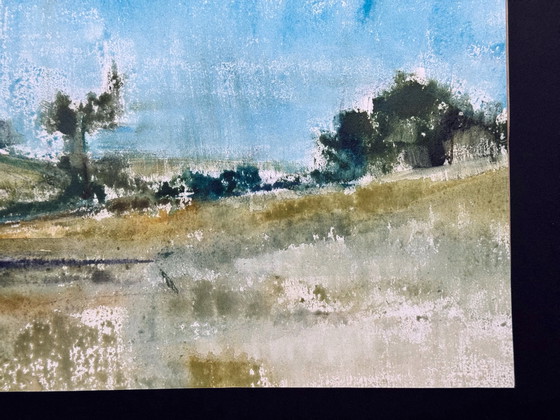 Image 1 of Eugène Eechaut (1928-2019) Aquarelle Paysage, 1973
