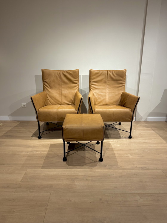 Image 1 of Ensemble Montis Charly + Hocker - Cuir Ohmann