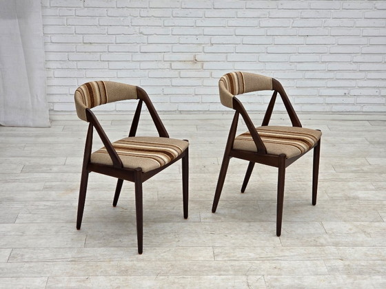 960s, Danish design by Kai Kristensen, model 31, pair of armchairs. – Wood, Wool (photo 3 of 21)