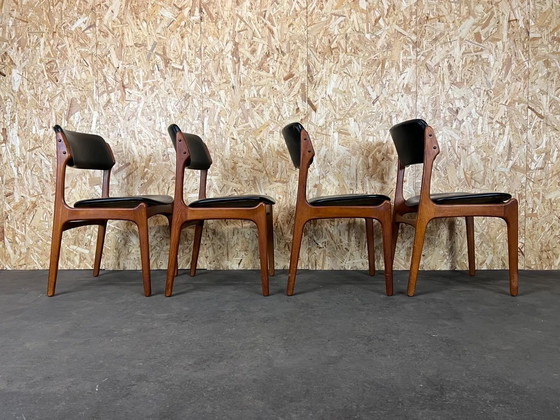 Image 1 of 4x 60er 70er Jahre Stuhl Stühle Teak Dining Chair Erik Buch O.D. Møbler Denmark