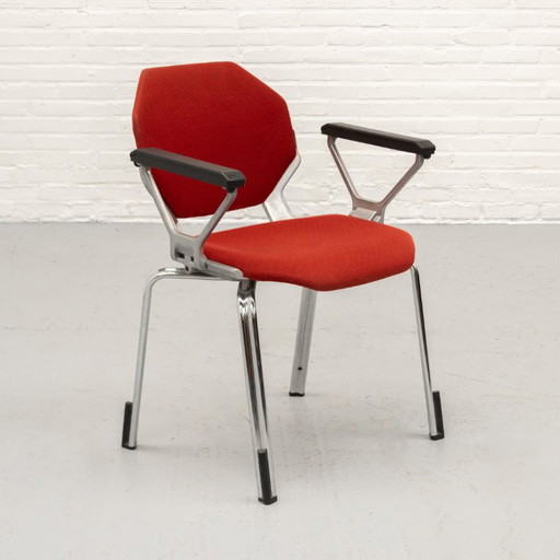 Silla Hexagonal Fröscher Sitform Años 70 – eetkamerstoelen, Textile, Metal