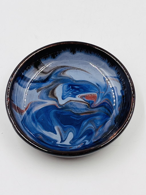 Blue ceramic pocket organizer