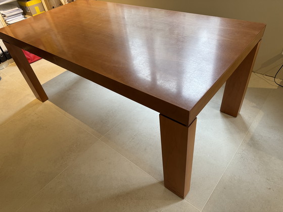 Image 1 of Molteni kersenhouten uitschuifbare tafel