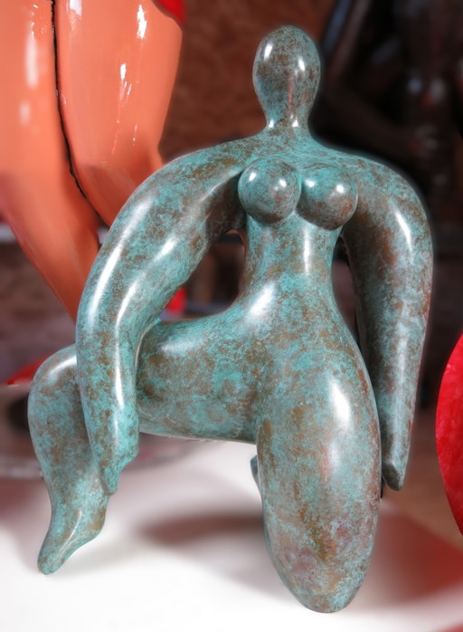 1 Skulptur "Ecoute" Bronze