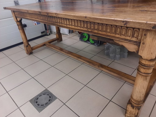 Table en chêne avec rallonges