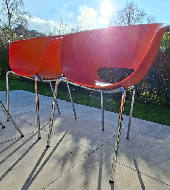 Image 1 of Set of 6 vintage Sintesi Orbit Large chairs – iconic Italian design