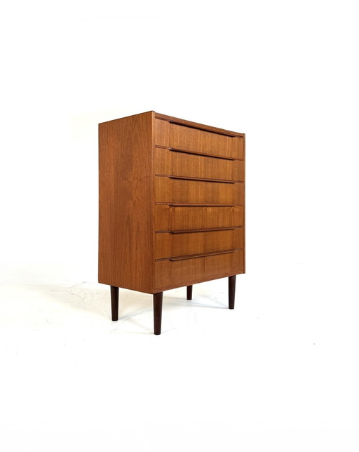 Vintage XL Danish teak chest of drawers '60