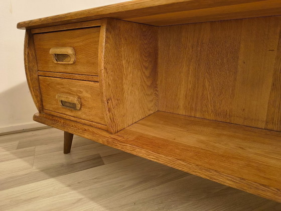 Image 1 of Couchtisch/Fernsehtisch aus massiver Eiche, 1960er Jahre