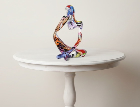 Image 1 of Veelkleurige harssculptuur