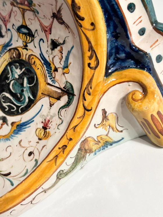 Handbemaltes Keramikregal aus Faenza, Anfang des 20. Jahrhunderts – Dekorative Objekte, Ceramic (photo 12 of 15)
