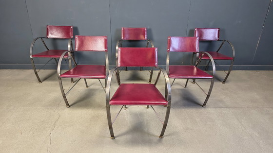 Image 1 of Chaises de salle à manger vintage de Segis, Italie, années 1980
