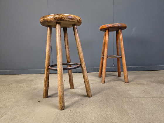 Image 1 of Sgabelli da bar brutalisti vintage, set di 14 - anni '60