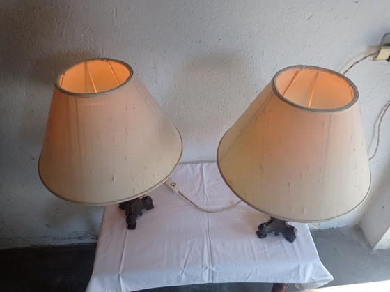 Lamps - Bronze - Transformed Candelabras – Table lamps, Textile (photo 37 of 38)