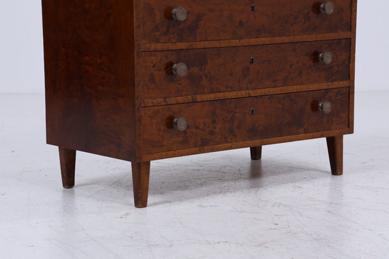 Image 1 of Donkere vintage ladekast | Mid Century ladekast | Retro 60s houten opbergmeubel #04-13