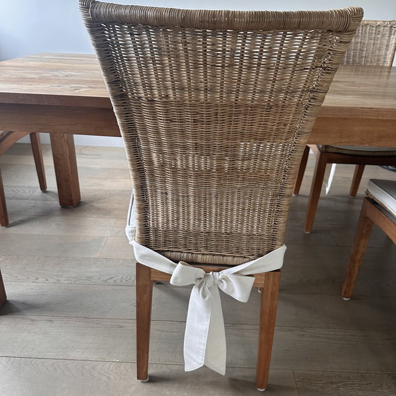 Image 1 of Table de salle à manger en teck avec chaises