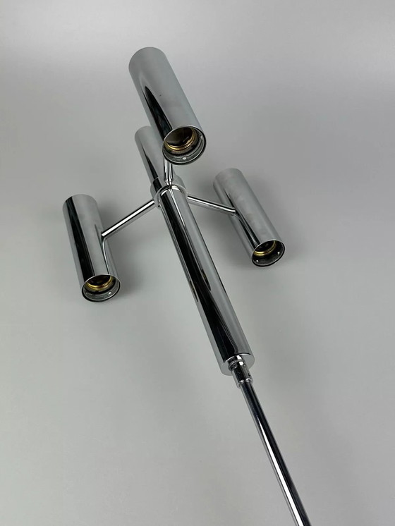 Image 1 of 60s 70s 6-light Sputnik chandelier by Hustadt Leuchten Germany