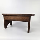 Massief Houten Rechthoekig Krukje / Voetenbankje. Vintage Meubel. Waarschijnlijk Duits.