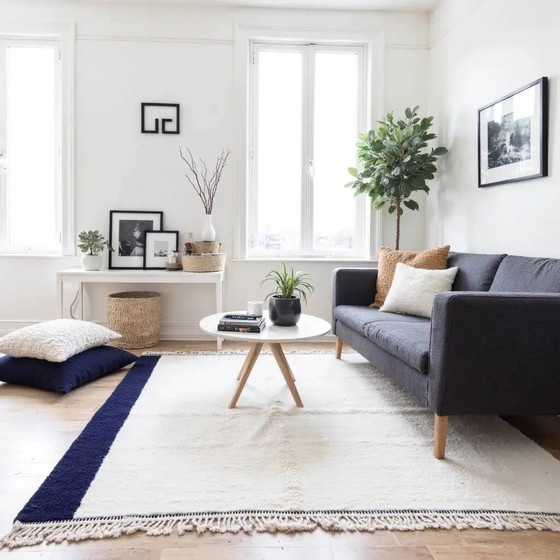 Modern minimalistisch wollen vloerkleed – 250CMX150CM – Vloerkleden en tapijten, Wool, Cotton, Scandinavian (photo 7 of 9)