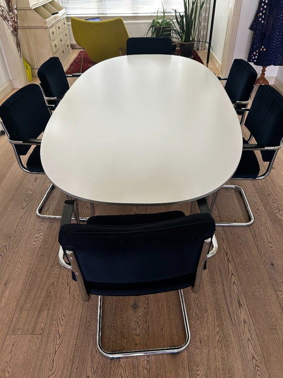 Fritz Hansen Dining Table – Metal, lamine (photo 3 of 7)