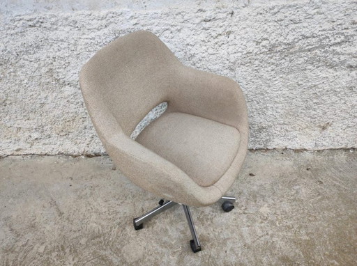 Sedia girevole a uovo moderna di metà secolo, sedia da ufficio Stol Kamnik vintage grigia