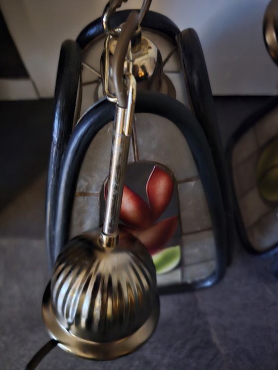 Image 1 of Lampada a sospensione vintage a forma di conchiglia Capiz, anni '60/'70