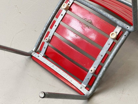 Image 1 of Gartenstühle aus Eschenholz mit feuerverzinktem Stahlgestell von Atelier Alinea, 1970er Jahre