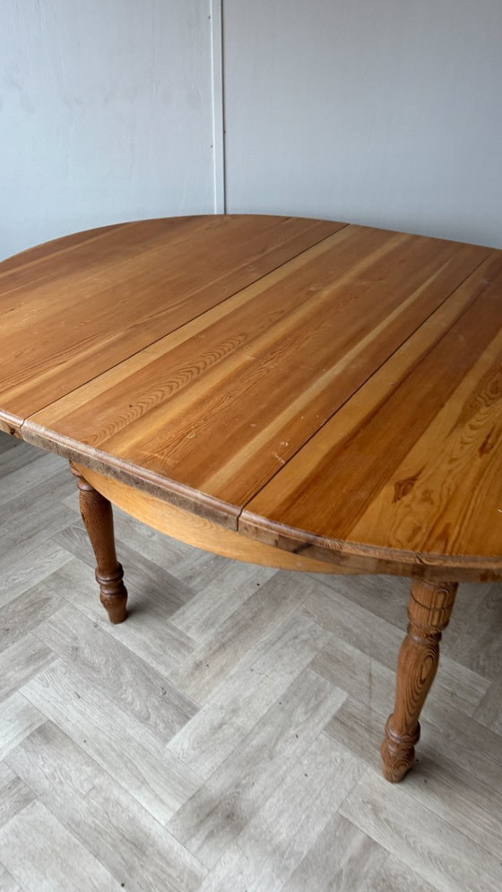 Image 1 of tavolo allungabile in pino, francese