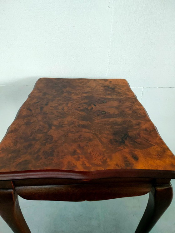 Image 1 of Tavolino antico convertibile con gambe laterali, tavolino da caffè