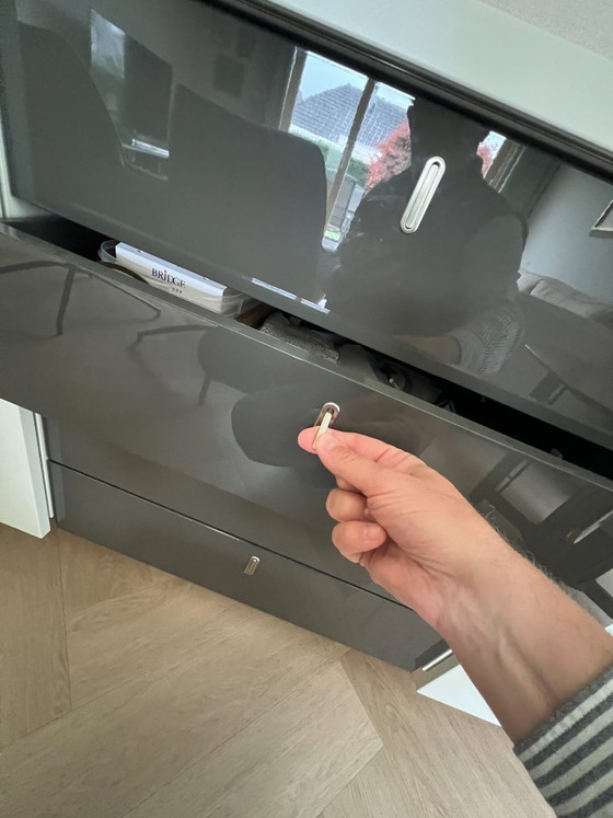 Luxury Design Sideboard – Now Time – High‑Gloss Finish – Wood (photo 3 of 7)