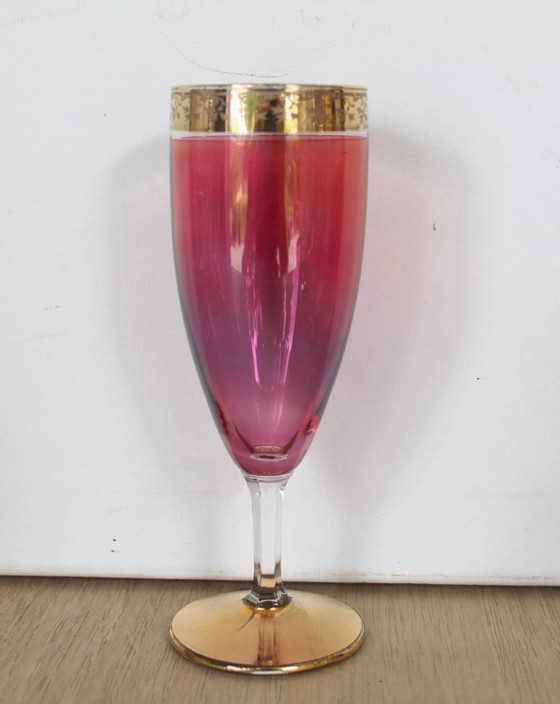 Image 1 of Set di 5 calici da champagne italiani, vintage anni '60