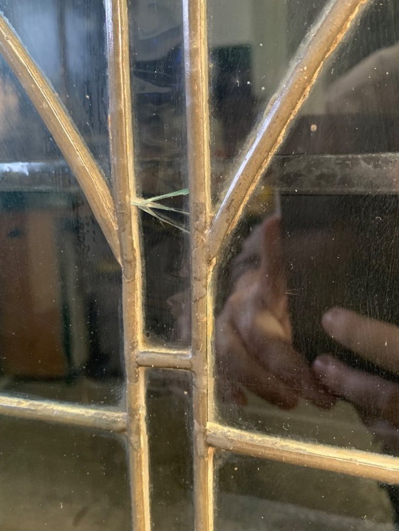 Image 1 of Grand meuble vitrine en bois noirci fin XIX/début XXème