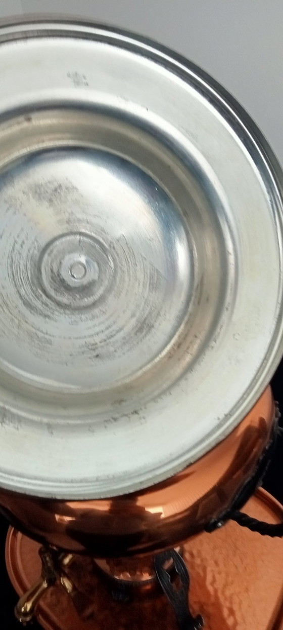 Image 1 of Swiss copper chocolate coffee mulled wine taps can with fire