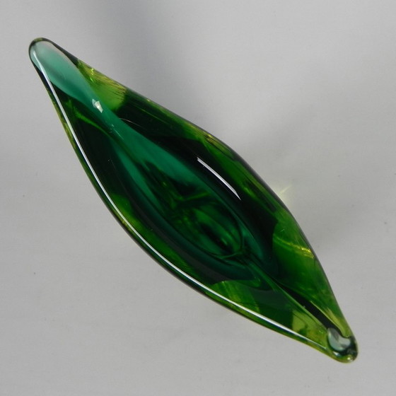 Murano Sommerso Vase in Green and Yellow-Amber Glass, 1960s – Vintage (photo 4 of 14)