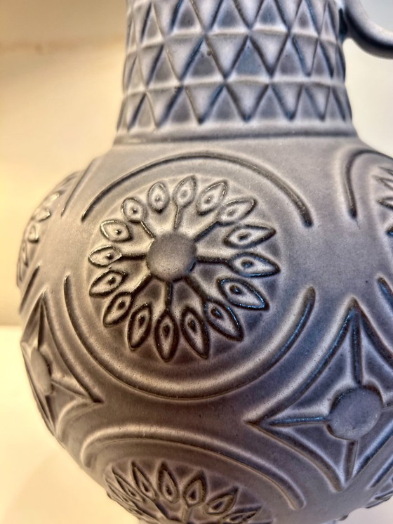 Image 1 of  2er Set brutalistische Keramik Vasenlampen, Bodo Mans für Bay Keramik, West Germany, 1960er