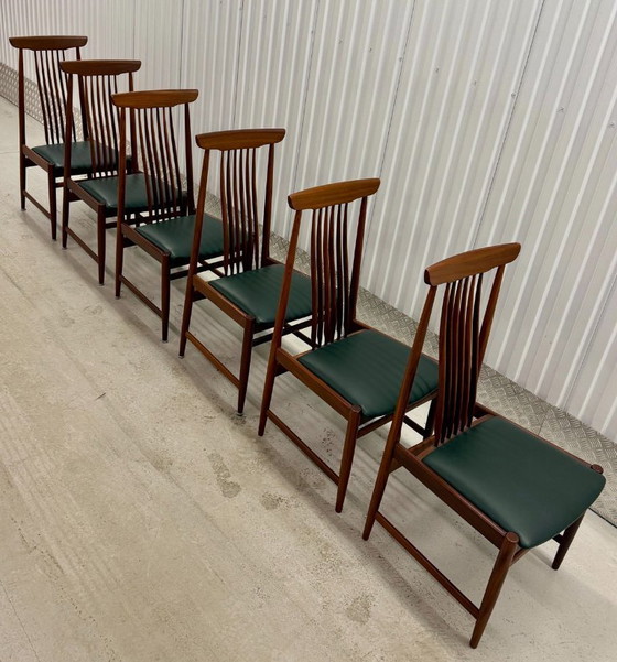 Image 1 of Chaises de salle à manger danoises en teck, Arne Vodder